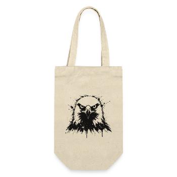 Dunkler Adler in Splatter-Spot - Geschenkbeutel für Flaschen - Natur - Vorne