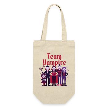 Team Vampire Family - Geschenkbeutel für Flaschen - Natur - Vorne