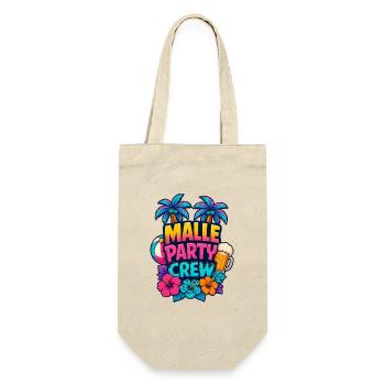 Malle Party Crew Tropen-Party - Geschenkbeutel für Flaschen - Natur - Vorne