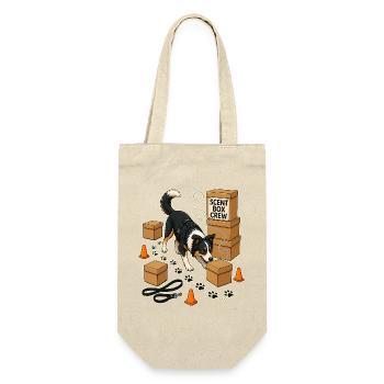 SCENT BOX CREW Hund - Geschenkbeutel für Flaschen - Natur - Vorne