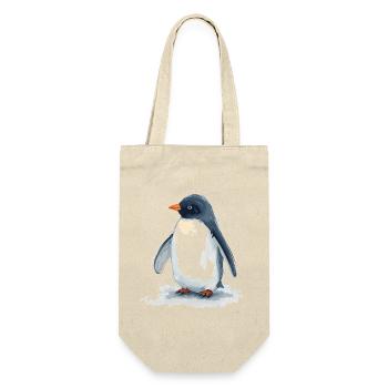 Watercolor penguin in the jump - Gift Bag for Bottles - nature - Front