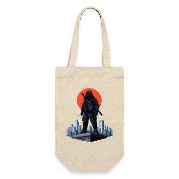 Urban Ninja in front of a red moon - Gift Bag for Bottles - nature - Front