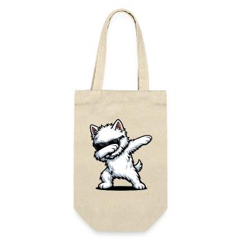 Dabbing West Highland White Terrier - Gift Bag for Bottles - nature - Front