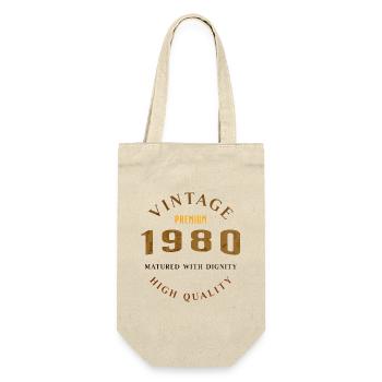 Matured With Dignity 1980 Retro Look Design - Gift Bag for Bottles - nature - Front