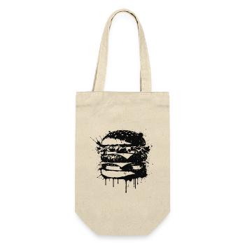 Black Street Art Burger - Gift Bag for Bottles - nature - Front