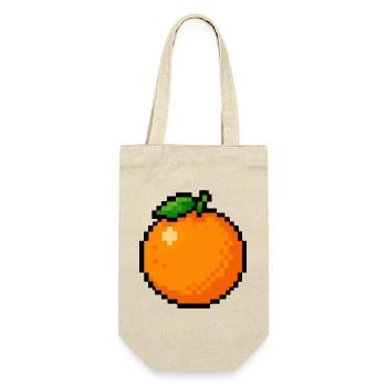 Pixel Orange - Geschenkbeutel für Flaschen - Natur - Vorne