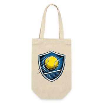 Tennis Shield Emblem - Geschenkbeutel für Flaschen - Natur - Vorne