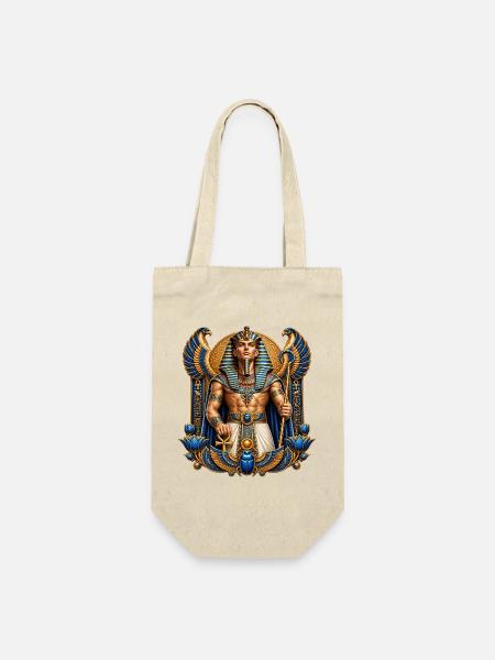 Pharao der Ewigkeit – Gold & Lapis - Geschenkbeutel für Flaschen - Natur