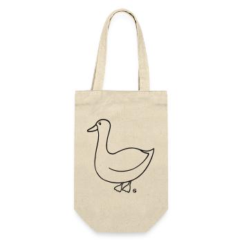 Gans verärgert 2 - Geschenkbeutel für Flaschen - Natur - Vorne