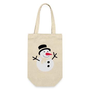 schneemann winter schnee - Geschenkbeutel für Flaschen - Natur - Vorne