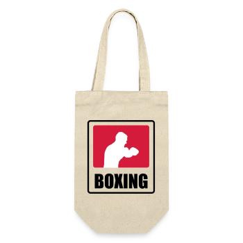 Boxer - Boxen 🥊 - Geschenkbeutel für Flaschen - Natur - Vorne