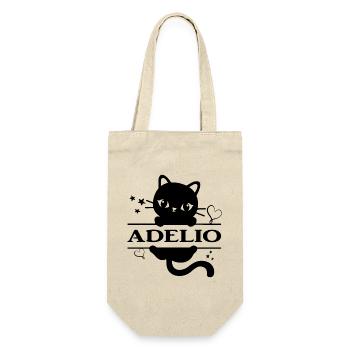 t-shirt Adelio chat t-shirt cadeau idée cadeau - Sac à bouteille - nature - Devant