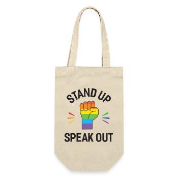Pride Month - Stand Up. Speak Out. - Gift Bag for Bottles - nature - Front