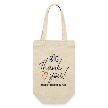 A BIG THANK YOU - Geschenkbeutel für Flaschen - Natur - Vorne