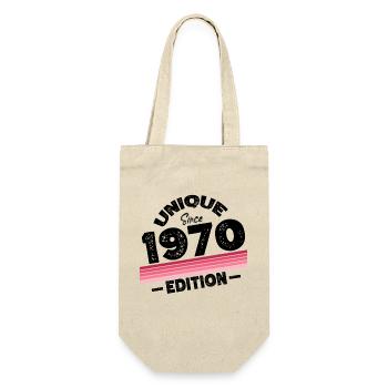 Unique Since 1970's Edition Birthday Vintage 1970's - Gift Bag for Bottles - nature - Front