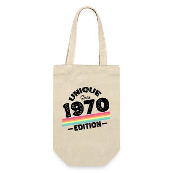 Unique Since 1970's Edition Birthday Vintage 1970's - Gift Bag for Bottles - nature - Front