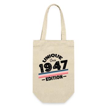 Unique Since 1947 Edition Birthday Vintage 1947 - Gift Bag for Bottles - nature - Front