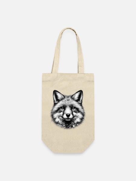 Fuchs - Geschenkbeutel für Flaschen - Natur