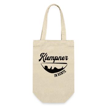 Klempner in Rente Rentner Ruhestand Klempnerei - Geschenkbeutel für Flaschen - Natur - Vorne