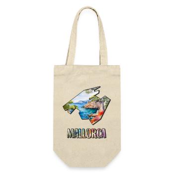 Watercolor Map of Mallorca - Gift Bag for Bottles - nature - Front
