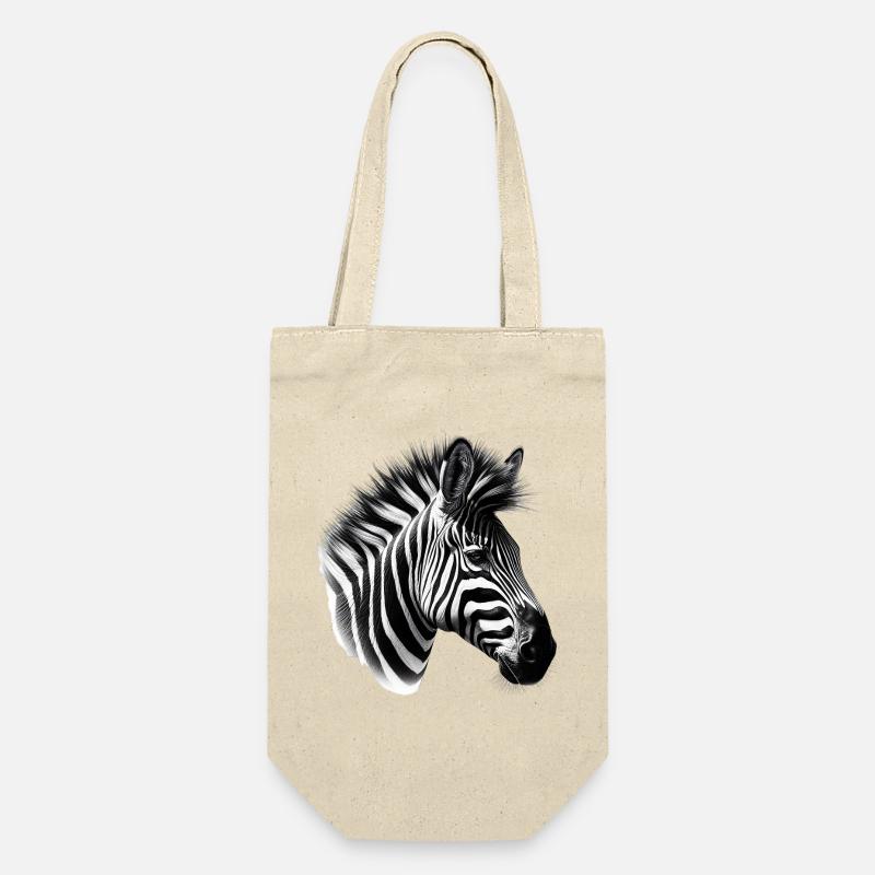 Zebra - Geschenkbeutel für Flaschen - Natur