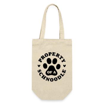 Eigentum eines Schnoodles - Geschenkbeutel für Flaschen - Natur - Vorne