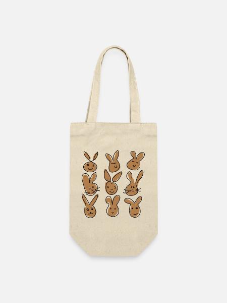 Osterhasen - Geschenkbeutel für Flaschen - Natur