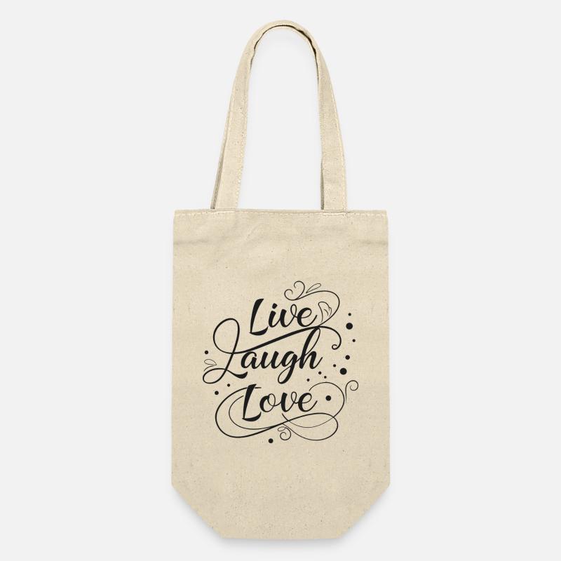 Vivre, rire, aimer - Sac à bouteille - nature