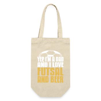 Yep I'm a Dad and I Love Futsal and Beer Humor - Gift Bag for Bottles - nature - Front
