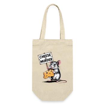 Cheese Is Murder Mouse - Gift Bag for Bottles - nature - Front