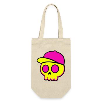 Neon Skull Cap Design - Gift Bag for Bottles - nature - Front