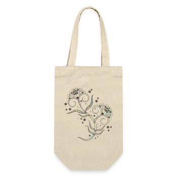 Delicate floral mehndi ornament for mindfulness - Gift Bag for Bottles - nature - Front