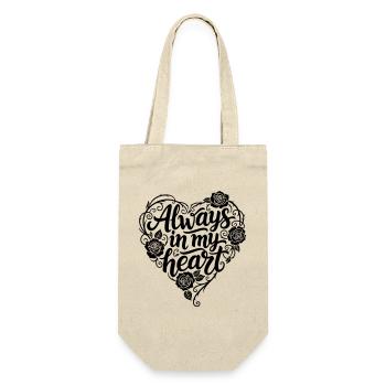 Tattoo Calligraphy Design You are my peace  - Geschenkbeutel für Flaschen - Natur - Vorne
