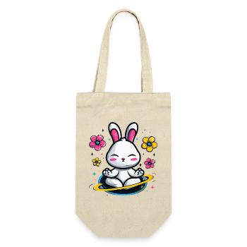 Moon Bunny in the Flower Circle - Gift Bag for Bottles - nature - Front