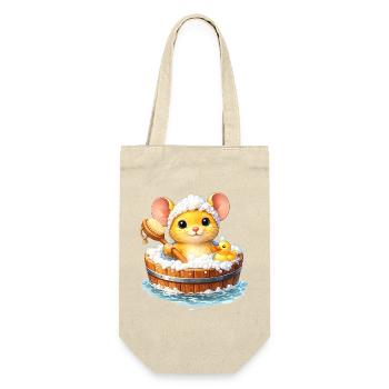Cute mouse bathing - Gift Bag for Bottles - nature - Front
