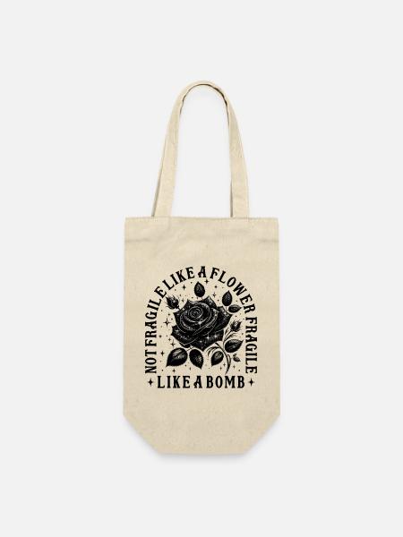 Feministisches Statement Design - Geschenkbeutel für Flaschen - Natur
