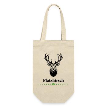 0-Platzhirsch - Geschenkbeutel für Flaschen - Natur - Vorne