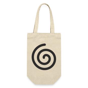 Spirale – Symbol für Leichtigkeit & Entwicklung - Geschenkbeutel für Flaschen - Natur - Vorne