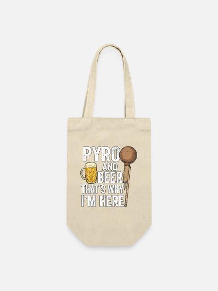 Pyro Strobe Rocket Beer - Geschenkbeutel für Flaschen - Natur
