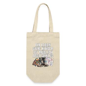 Coole Eltern - Geschenkbeutel für Flaschen - Natur - Vorne