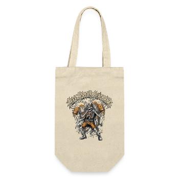 Hefe Hopfen Headbang Metal - Geschenkbeutel für Flaschen - Natur - Vorne