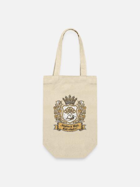 Biergarten Wappen Bierzelt - Geschenkbeutel für Flaschen - Natur