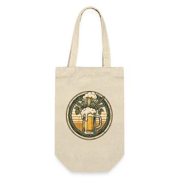 Wiesen Biergarten Bier - Geschenkbeutel für Flaschen - Natur - Vorne