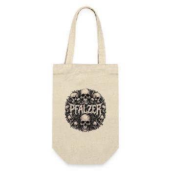 Pfälzer Death Metal Schädel - Geschenkbeutel für Flaschen - Natur - Vorne