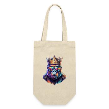 Poly Art Gorilla - Geschenkbeutel für Flaschen - Natur - Vorne