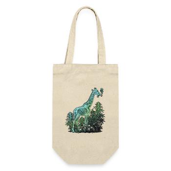 Röntgen Kiffer Giraffe - Geschenkbeutel für Flaschen - Natur - Vorne