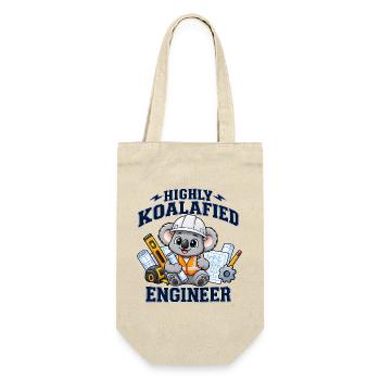 Ingenieur, Ingenieur, Daten, Bau- und Maschinenbau, Vater, - Geschenkbeutel für Flaschen - Natur - Vorne