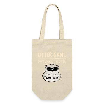 Otter Spiel Nicht Gucken - Geschenkbeutel für Flaschen - Natur - Vorne