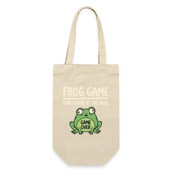 Frosch Spiel Nicht Gucken - Geschenkbeutel für Flaschen - Natur - Vorne