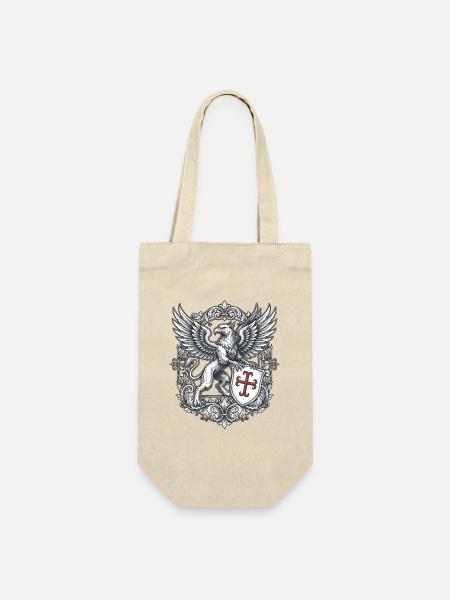 Wappen Greif Und Kreuz - Geschenkbeutel für Flaschen - Natur